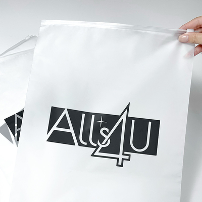 12 Wires Transparent / Matte Frosted Zipper Bags Custom Frosted Zip Lock Bags
