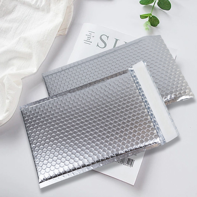 Silver Poly Mailers Silver Bubble Bag Self Sealing Closure Moisture Resistance