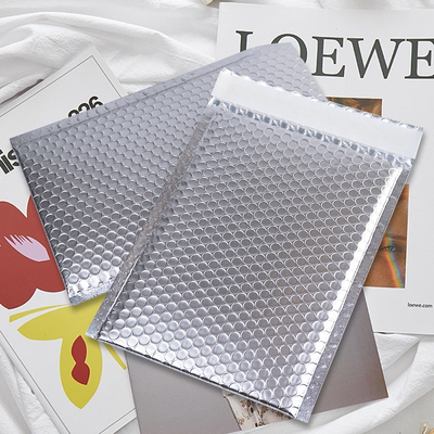 Silver Poly Mailers Silver Bubble Bag Self Sealing Closure Moisture Resistance