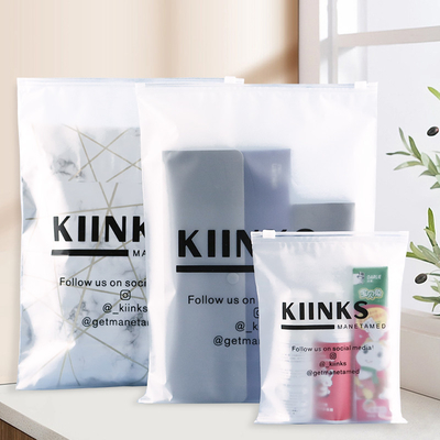 12 Wires Transparent / Matte Frosted Zipper Bags Custom Frosted Zip Lock Bags