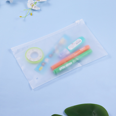 12 Wires Transparent / Matte Frosted Zipper Bags Custom Frosted Zip Lock Bags