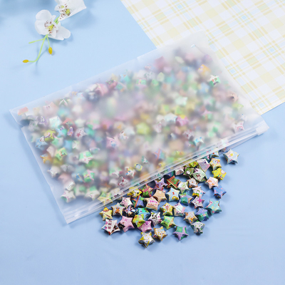 Double 12 Silk CPE Custom Clear Zip Bags High Tensile Strength