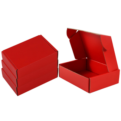 Boîte d'avion en papier ondulé rouge à trois couches pour le commerce électronique