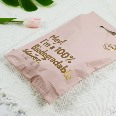 40mm-50mm Lips PE D2W Custom Biodegradable Poly Mailers With Hand