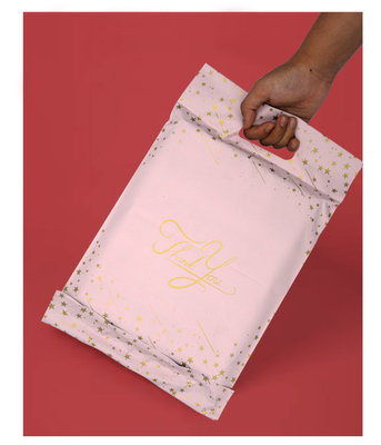 Customizable Biodegradable Custom Printed Poly Shipping Bags With Handles Waterproof