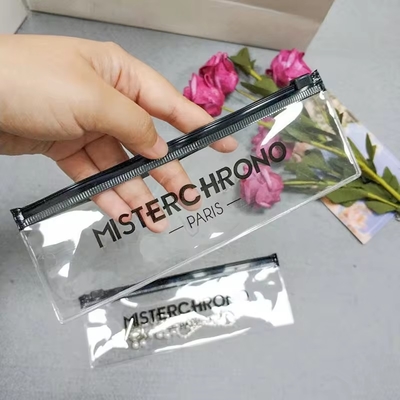 Customize Biodegradable Material Securely Sealed Clear Waterproof Zipper Pouch
