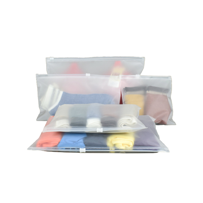 EVA D2W Biodegradable Custom Frosted Zipper Bags Screen Printing / Gravure Printing