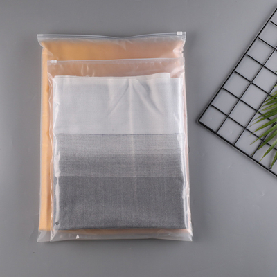 EVA D2W Biodegradable Custom Frosted Zipper Bags Screen Printing / Gravure Printing