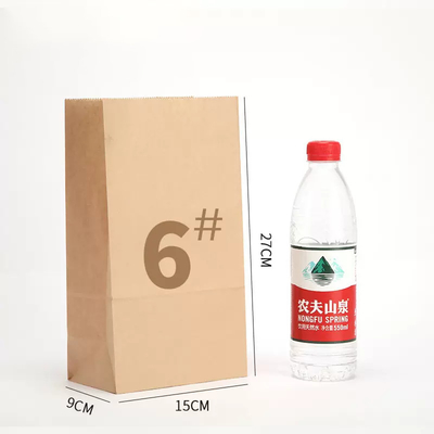 Emballage alimentaire Fond carré Sacs en papier étanches à l'huile et aux taches