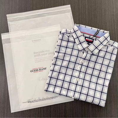 Bio Degradable Semi Transparent Flint Glazed Paper Ziplock Bag Compostable Clothing Packaging Bag