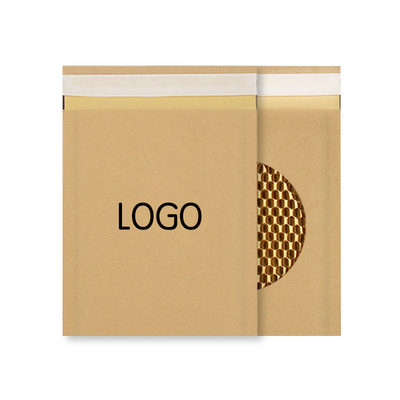 Custom Printing Biodegradable Kraft Envelop Honeycomb Paper Bags With Self Sealing
