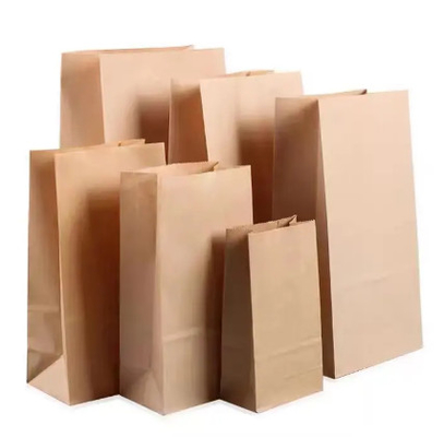 Emballage alimentaire Fond carré Sacs en papier étanches à l'huile et aux taches