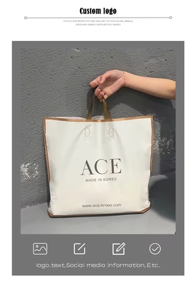 Sac à main personnalisé biodégradable avec logos sac de magasinage en plastique réutilisable