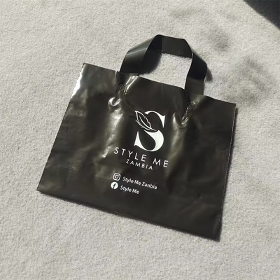 Sac à main personnalisé biodégradable avec logos sac de magasinage en plastique réutilisable
