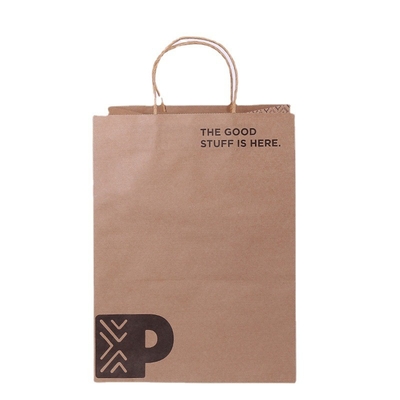 OEM ODM Flexo Pringting Paper Shopping Bags With Handles