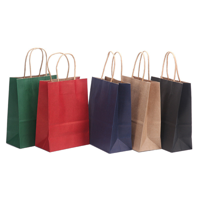 OEM ODM Flexo Pringting Paper Shopping Bags With Handles