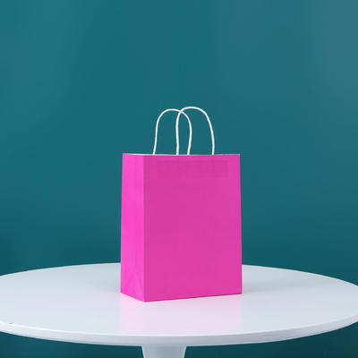 Twisted Handle Custom Printed Kraft Paper Bags 15*21*8cm 21*27*11cm 26*32*12cm