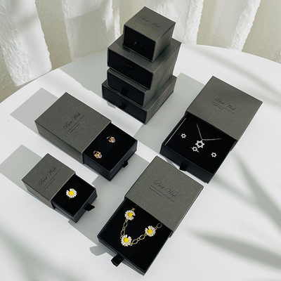 Printed Gift Box Drawer Handmade Jewelry Box Customization For Necklace Bracelet
