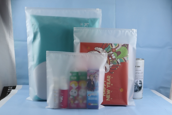 Nachgefertigte wiederverwendbare Reißverschlussbeutel T-Shirts Hoodies Verpackung Einkaufstaschen Kunststoffbeutel
