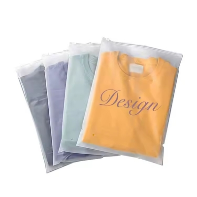 Custom gedruckte dauerhafte Frosted Zipper-Tasche für den Einkauf Verpackung mit Logo