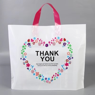 Customizable Logo Print Transparent Package Plastic Tote Carry Shopping Bag