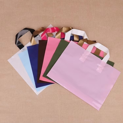 Customizable Logo Print Transparent Package Plastic Tote Carry Shopping Bag
