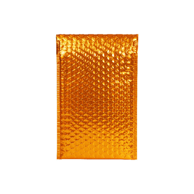 Orange Aluminized Film Bubble Bags Customizable Sparkle Offset Printed Shockproof