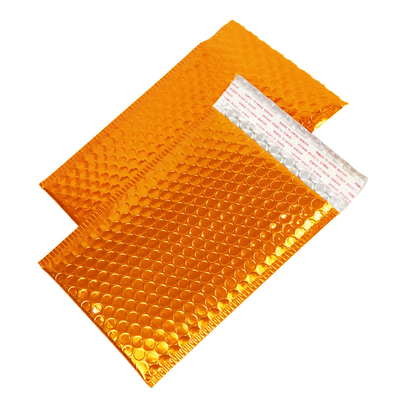 Orange Aluminized Film Bubble Bags Customizable Sparkle Offset Printed Shockproof