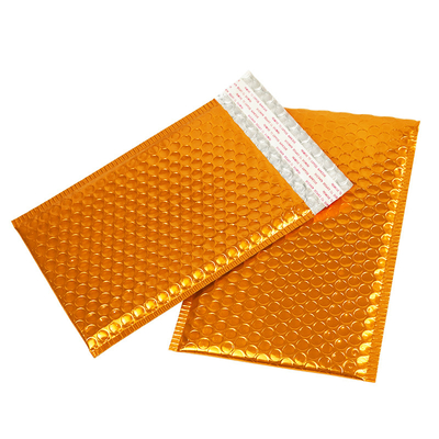 Orange Aluminized Film Bubble Bags Customizable Sparkle Offset Printed Shockproof