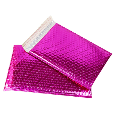 Rose Magenta Aluminized Film Bubble Bags Corner Shaped Air Columns For Optimal Packing