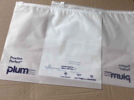 Shoes Clothing Travel Custom Frosted Zipper Bags With Zipper Closure
