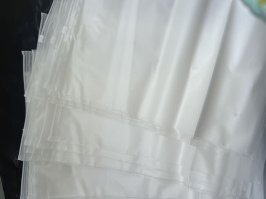 Zipper Closure Custom Garment Packaging Bag With Frosted Plastic And Custom Logo