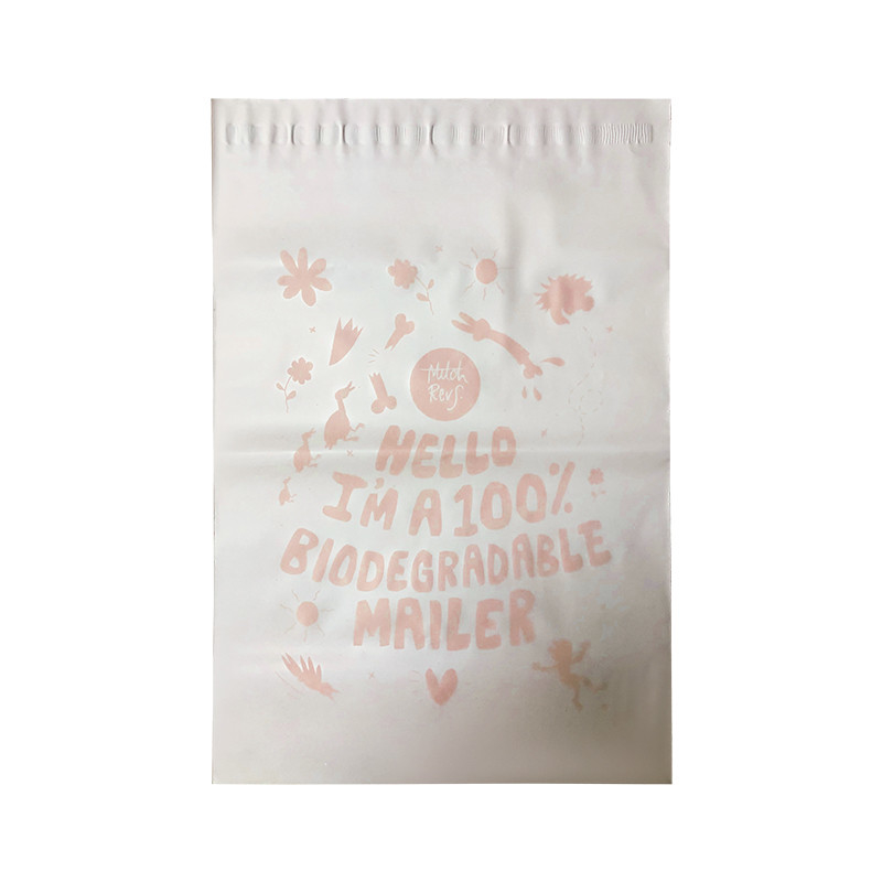 Eco Friendly Degradable Shipping Pouches Tear Resistant Pink/Green Waterproof Bags In Bundle Of 100